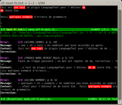 LanguageTool dans Vim